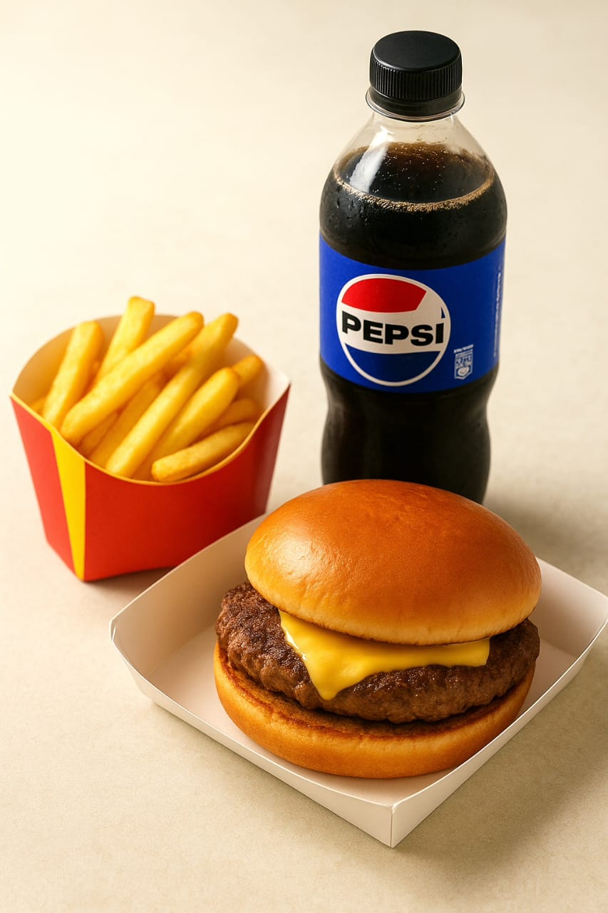 وجبة برجر لحم