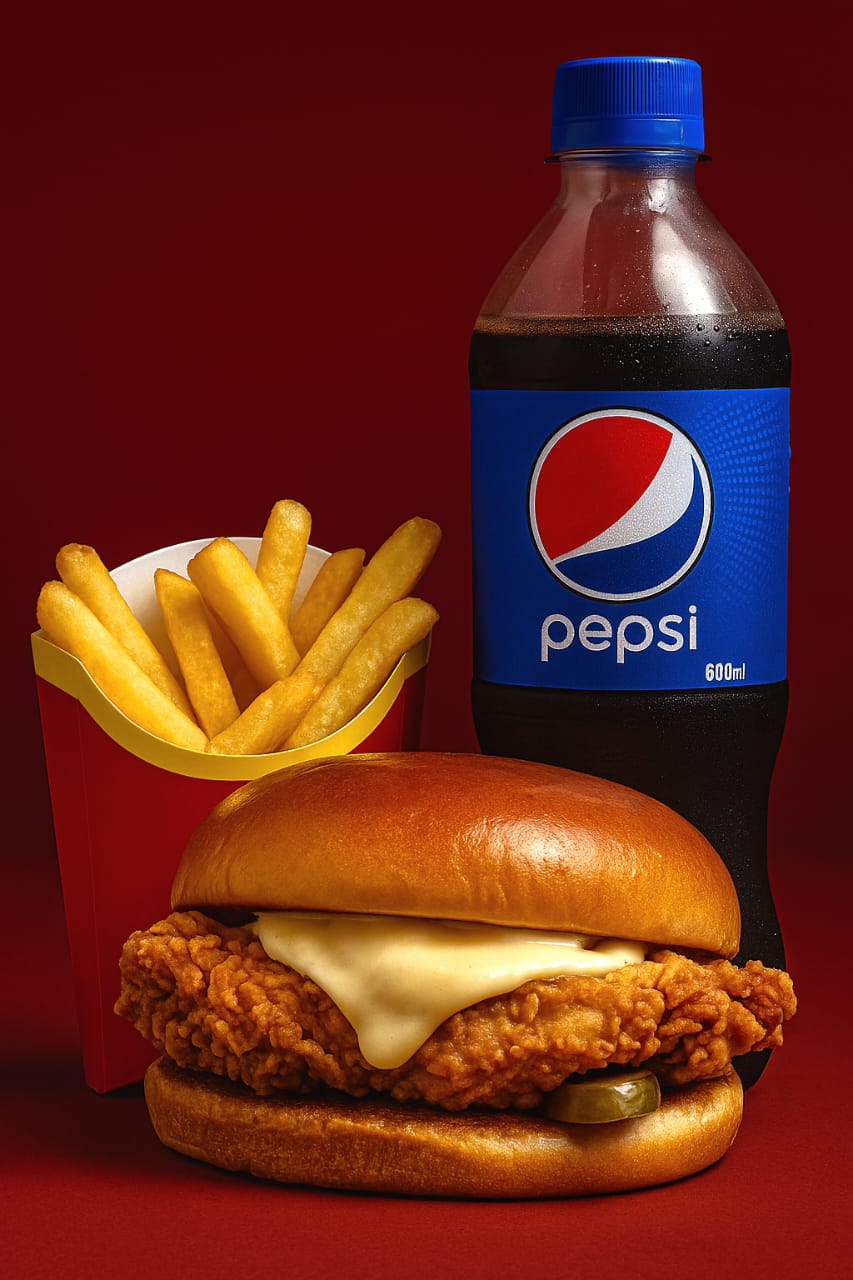 وجبة برجر زنجر الدجاج